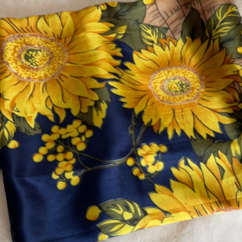 Sunflower Silk Scarf - Picture 7 of 9